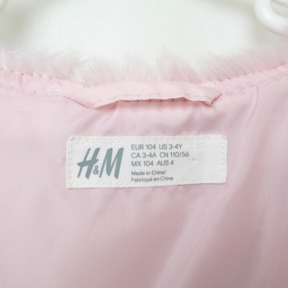 H&M Faux Fur Vest (Soft Pink) 3- 4Y - Picture 3 of 7
